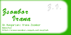 zsombor vrana business card